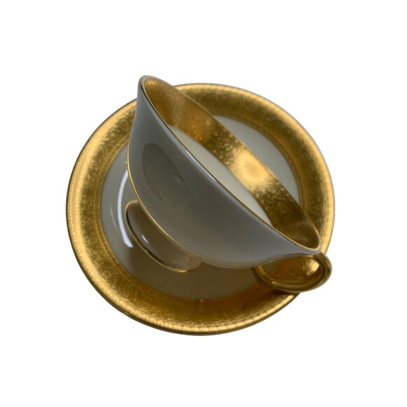 2 pc Gold Footed Tea Cup & Saucer Set 8677 Westchester Lenox M-139 MULTIPLE - Picture 8 of 14